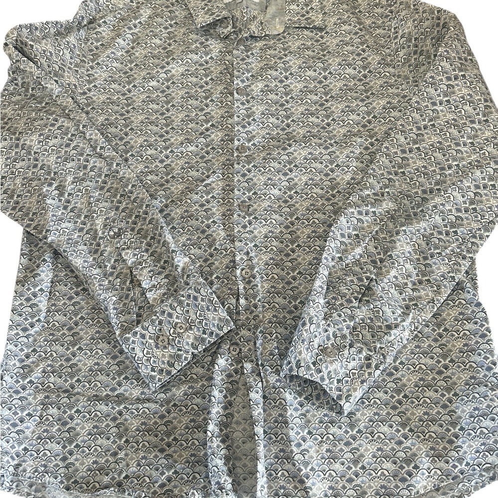 John Lennon Men’s Patterned Long Sleeve Button Down Shirt‎ XL